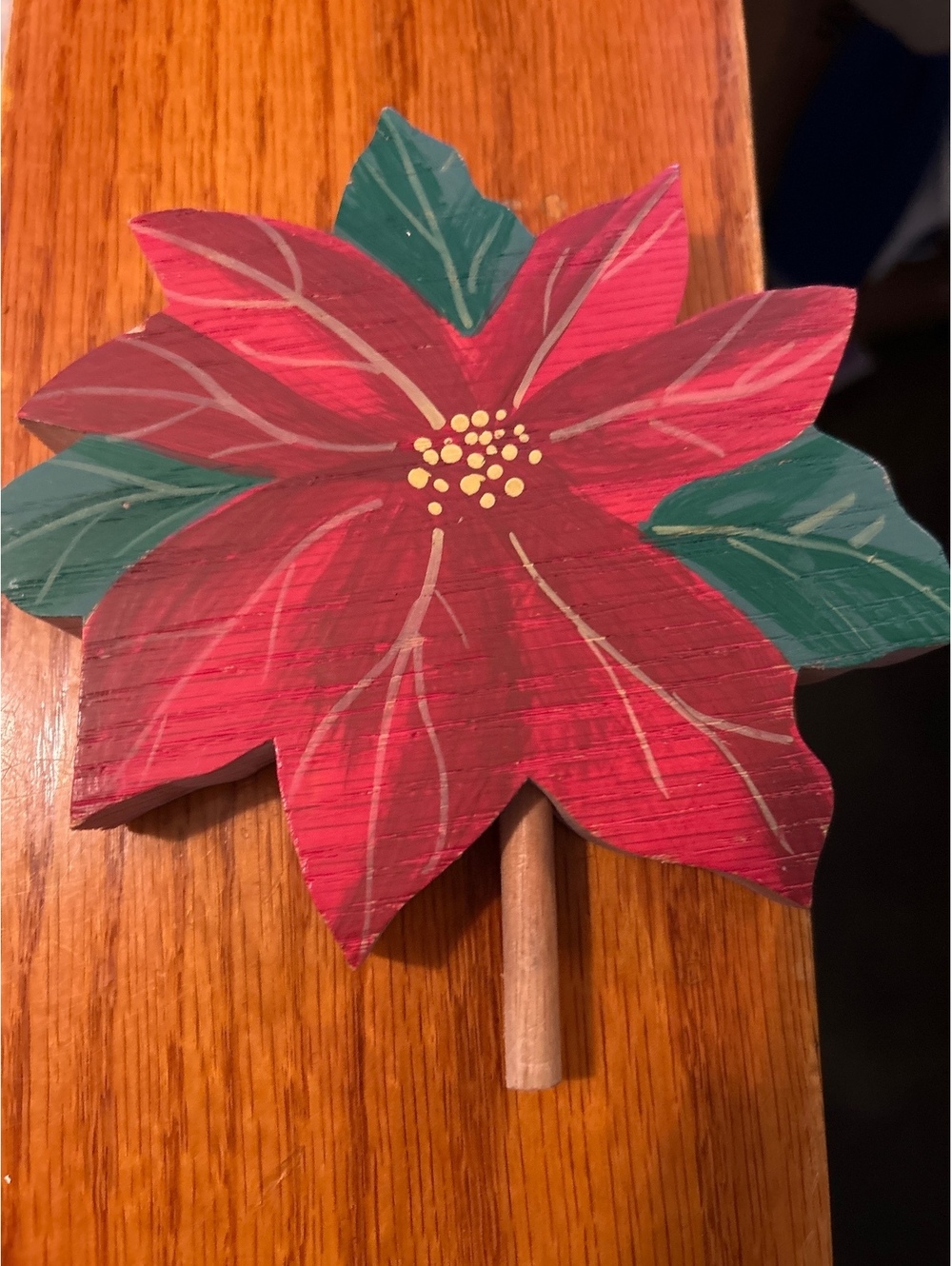 Interchangeable fence poinsettia, flower wooden